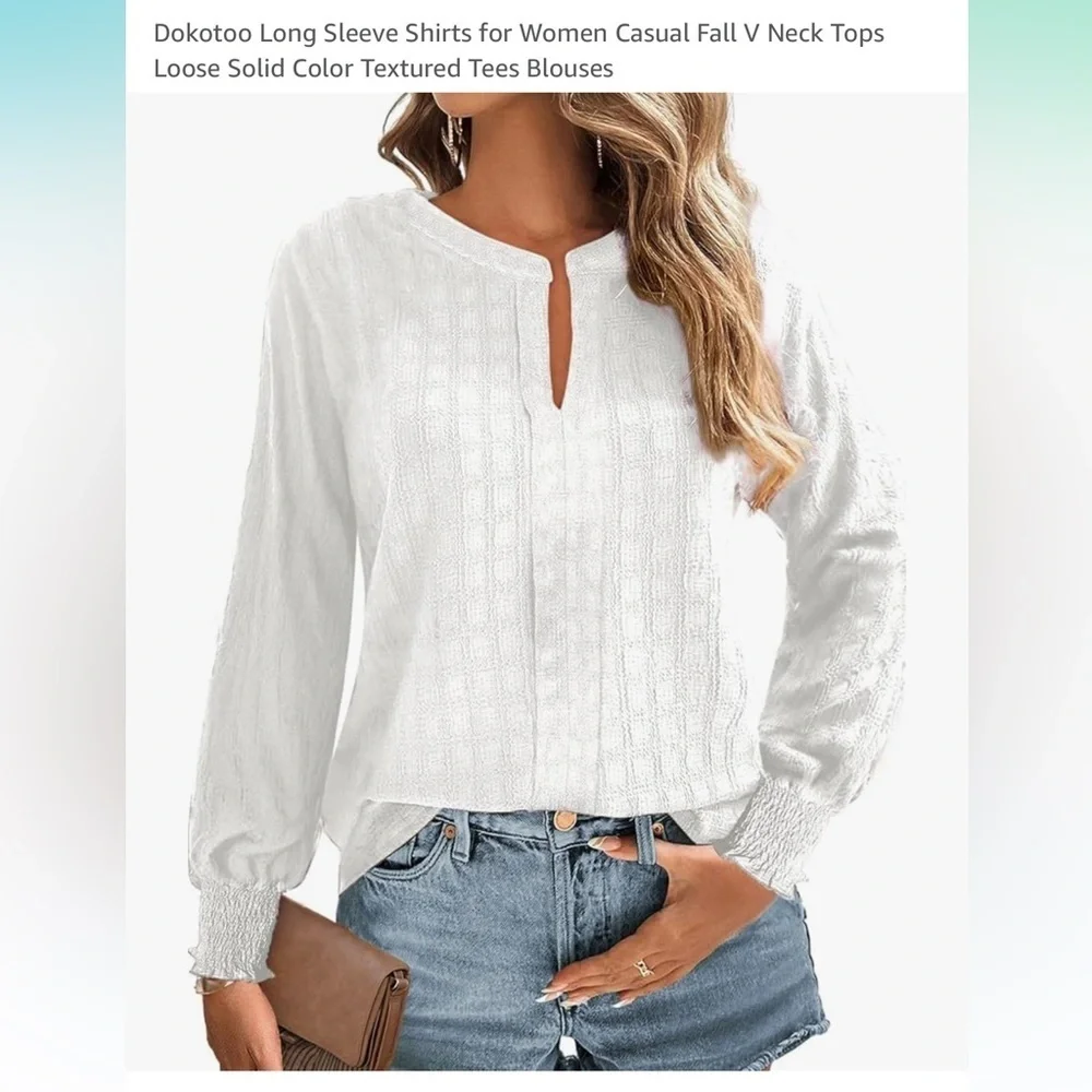 Long sleeve textured Women's Top size large - Picture 1 of 6